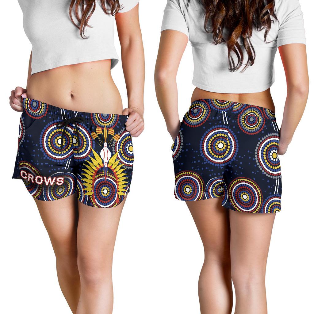 Adelaide Women Shorts Original Indigenous Crows - Vibe Hoodie