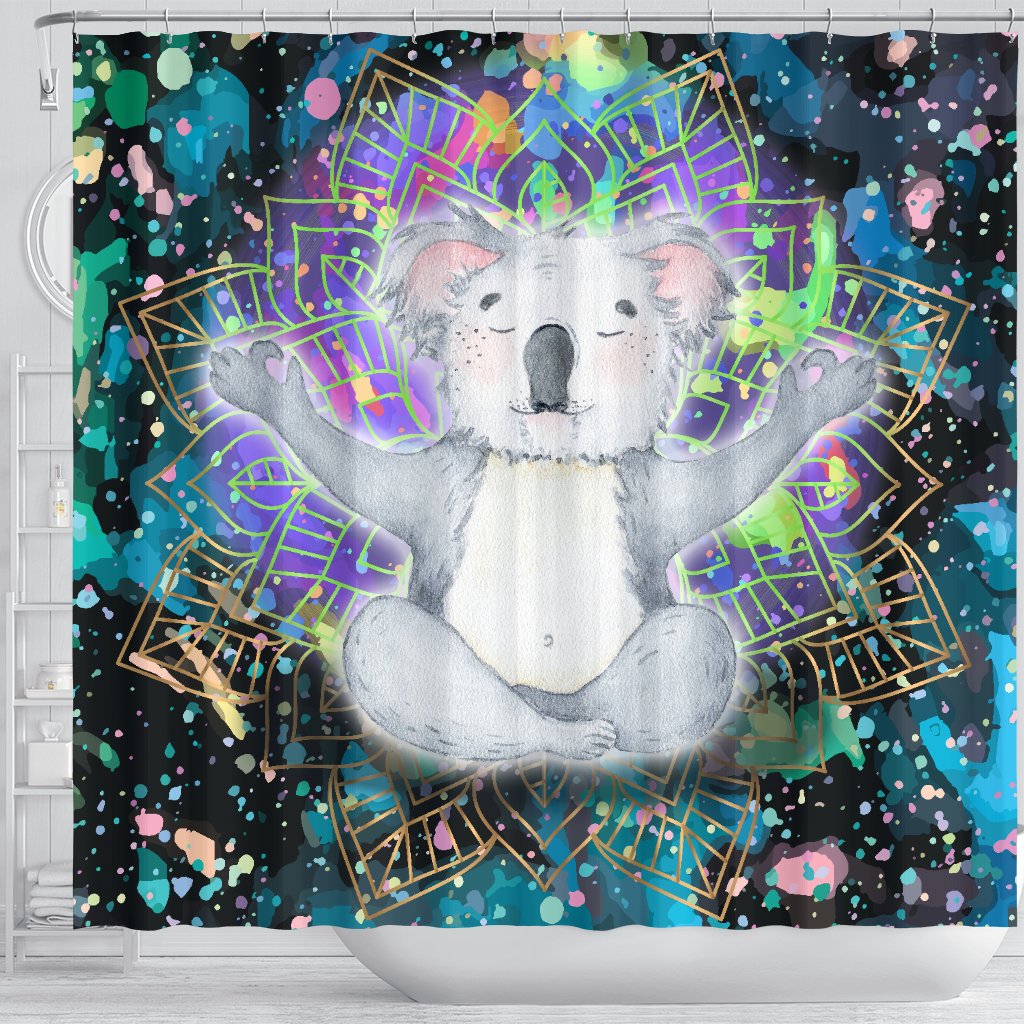 shower-curtain-koala-shower-curtain-meditating-color-art-ver01