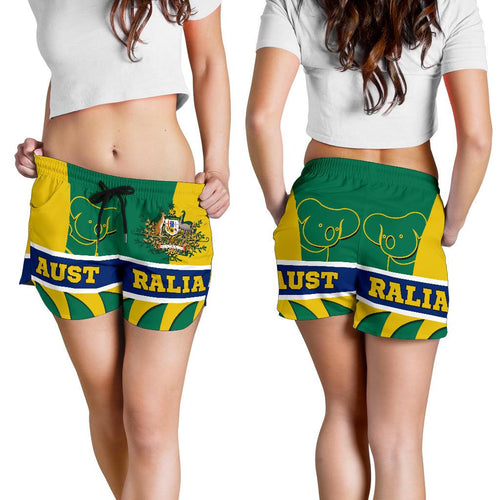 Shorts - Australian Coat Of Arms Shorts Koala - Women - Vibe Hoodie