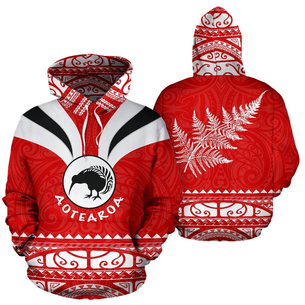 maori-aotearoa-silver-fern-hoodie-red-medal-version