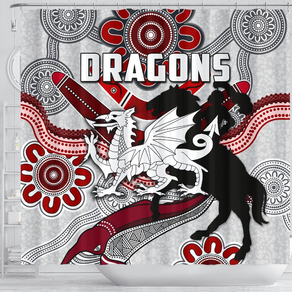 dragons-shower-curtain-st-george-indigenous-white
