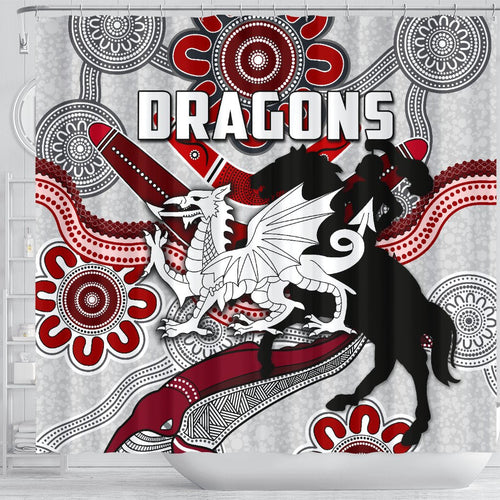dragons-shower-curtain-st-george-indigenous-white