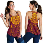 Aboriginal Women's Racerback Tank - Aboriginal Snake And Alligator - Vibe Hoodie