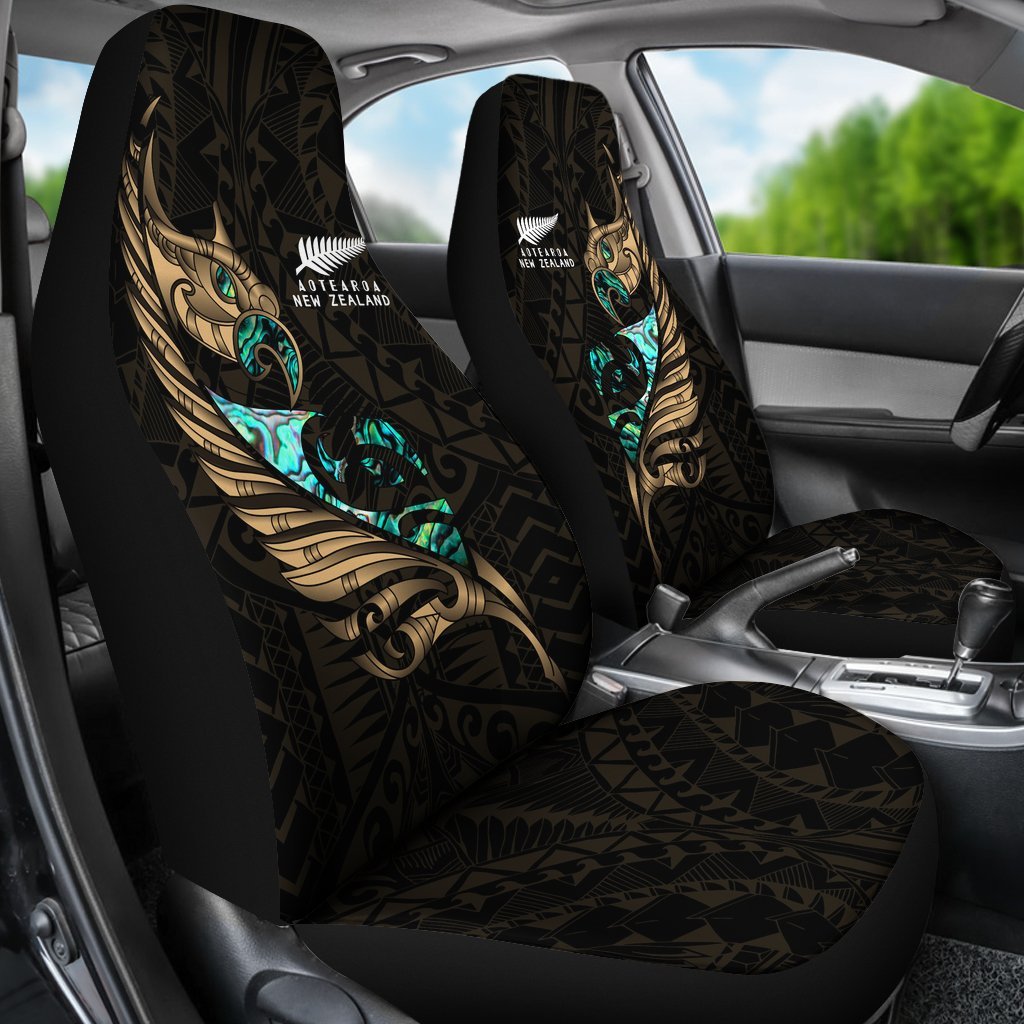 new-zealand-car-seat-cover-manaia-paua-fern-wing-gold