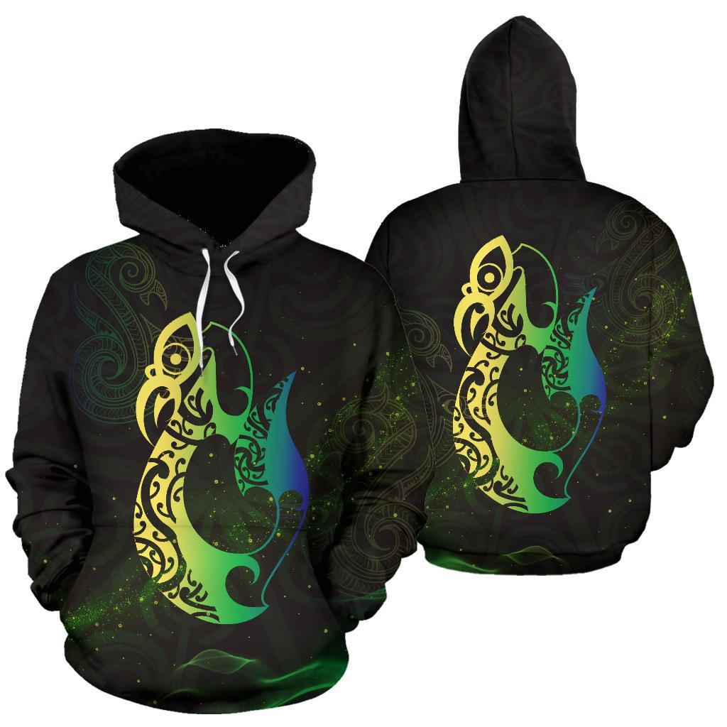 light-maori-manaia-new-zealand-hoodie-green