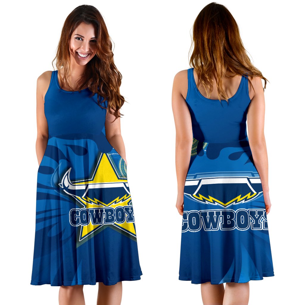 Cowboys Fire Women's Dress North Queensland - Vibe Hoodie