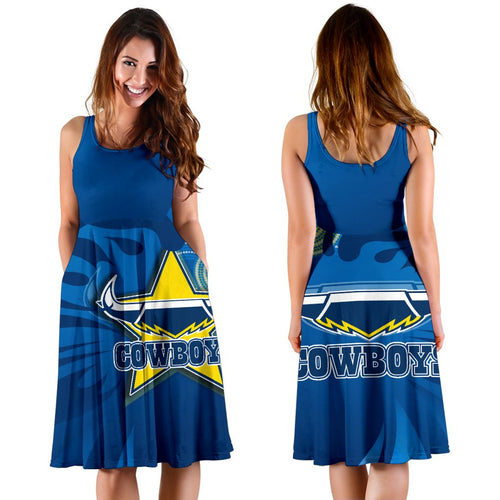 Cowboys Fire Women's Dress North Queensland - Vibe Hoodie
