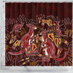 aboriginal-shower-curtain-kangaroo-family-with-hand-art