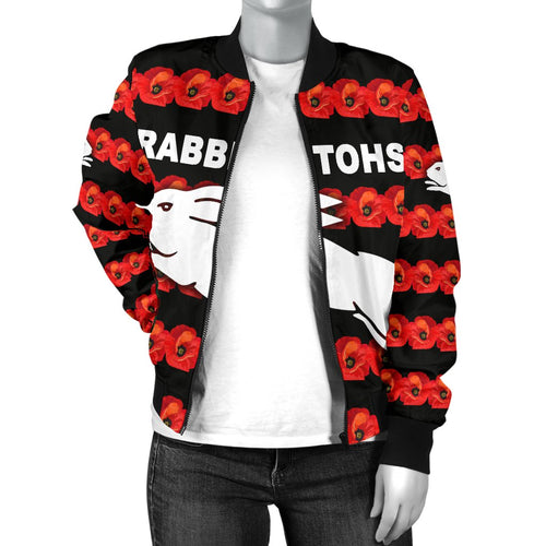 south-sydney-rabbitohs-womens-bomber-jacket-anzac-day-poppy-flower-vibes