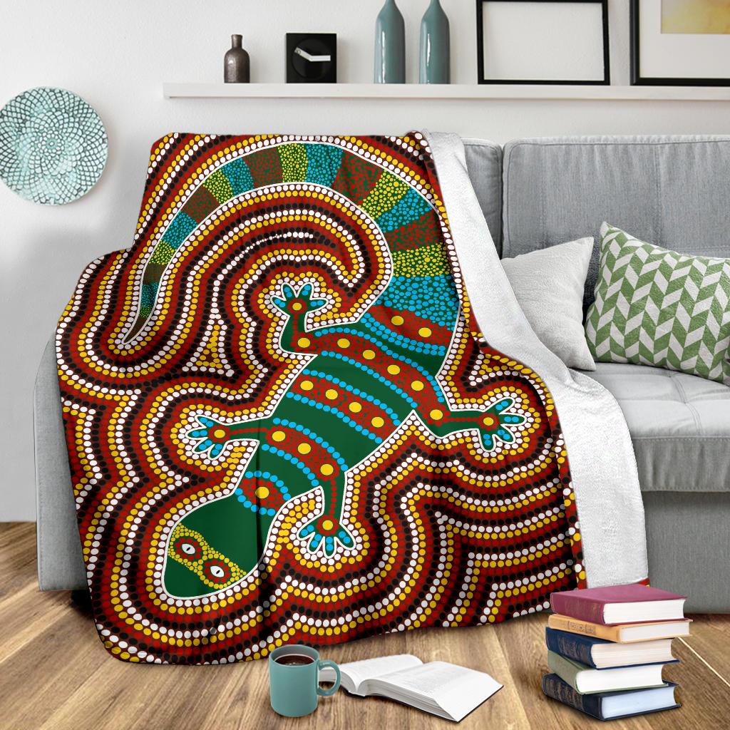 aboriginal-premium-blanket-lizard-dot-painting-patterns