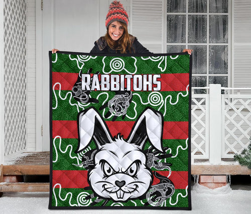 rabbitohs-indigenous-premium-quilt-rabbit-head