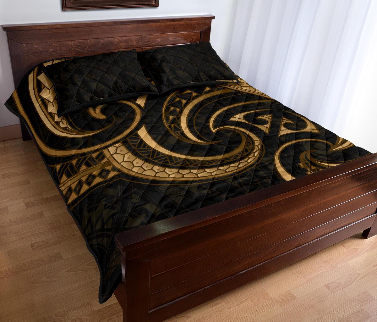 new-zealand-maori-mangopare-quilt-bed-set-polynesian-gold