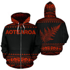 new-zealand-maori-zip-up-hoodie-aotearoa-silver-fern-zipper-hoodie-orange-red