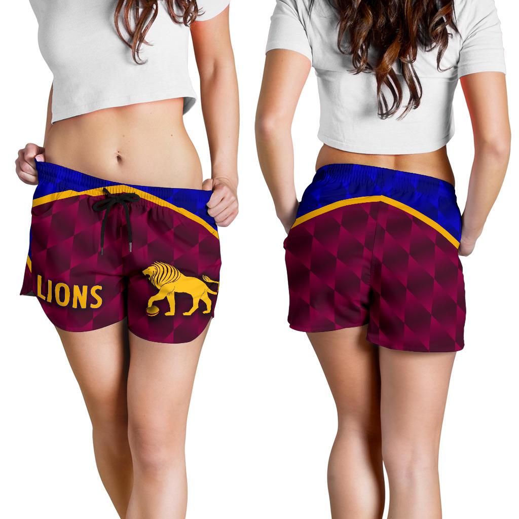 Brisbane Lions Women Shorts Powerful - Style 1 - Vibe Hoodie