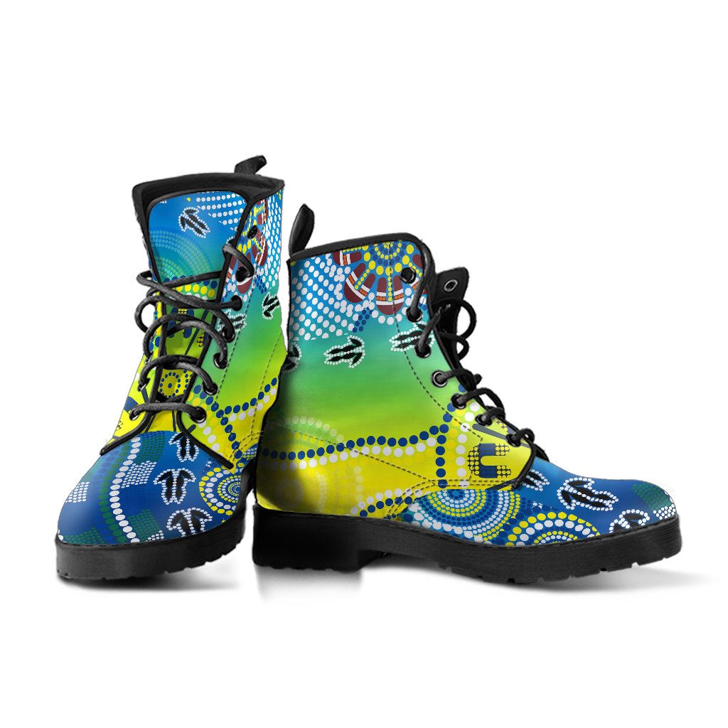 aboriginal-leather-boots-dot-painting-indigenous-circle-patterns