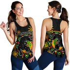Penrith Women Racerback Tank Indigenous Panthers - Black - Vibe Hoodie