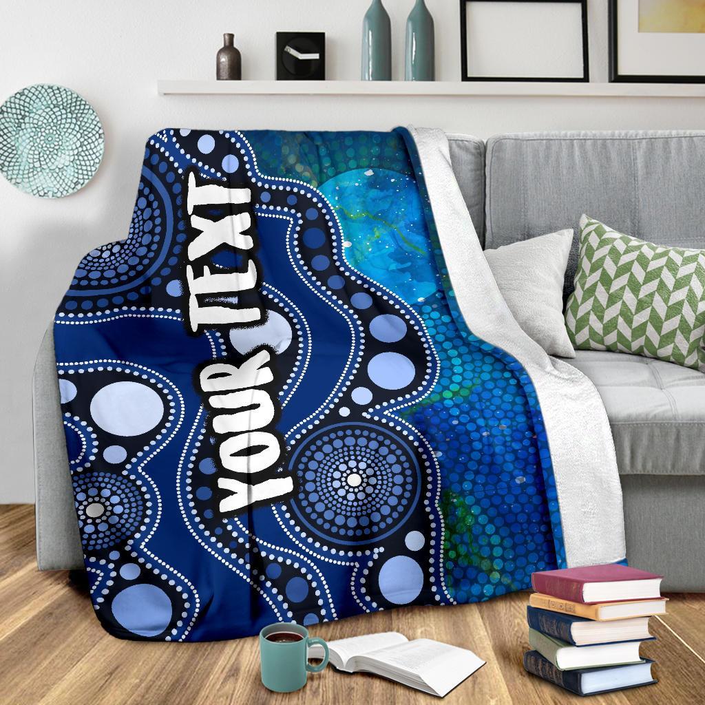 custom-text-aboriginal-premium-blanket-australia-indigenous-flag-circle-dot-painting-art-blue
