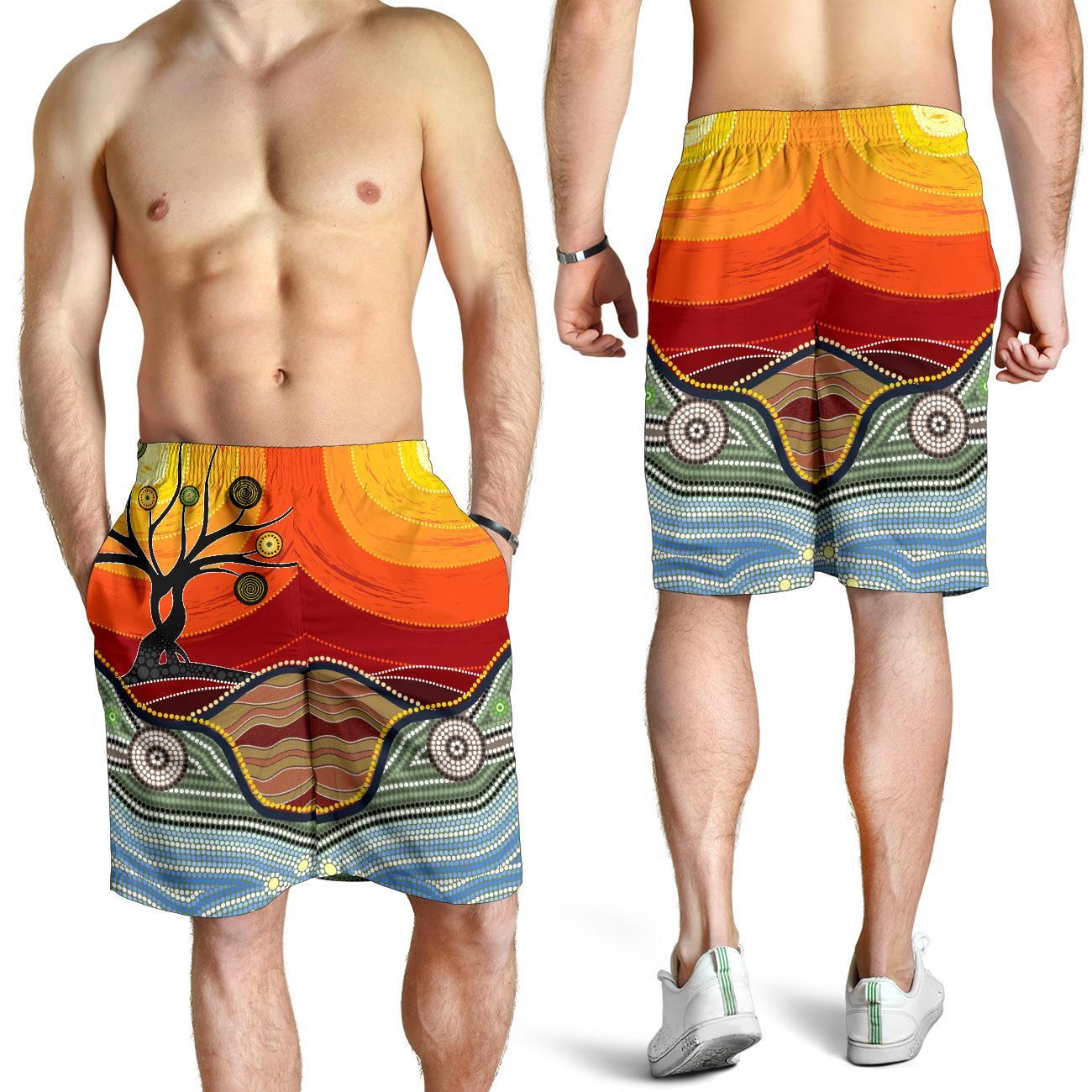 mens-short-australian-aboriginal-tree