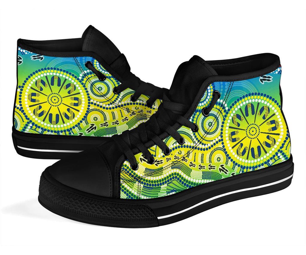 aboriginal-high-top-shoes-dot-painting-indigenous-circle-patterns