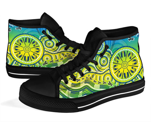 aboriginal-high-top-shoes-dot-painting-indigenous-circle-patterns