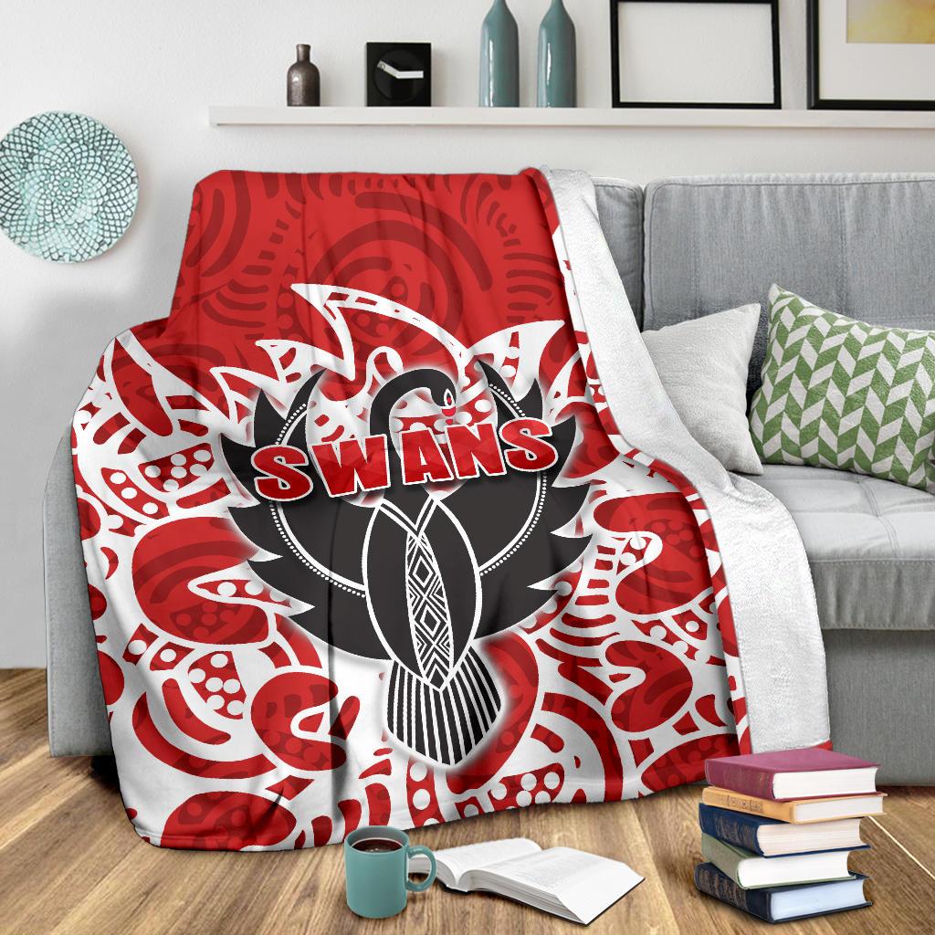 sydney-premium-blanket-simple-indigenous-swans