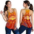 Naidoc Suns Women Racerback Tank Gold Coast Indigenous Style - Vibe Hoodie