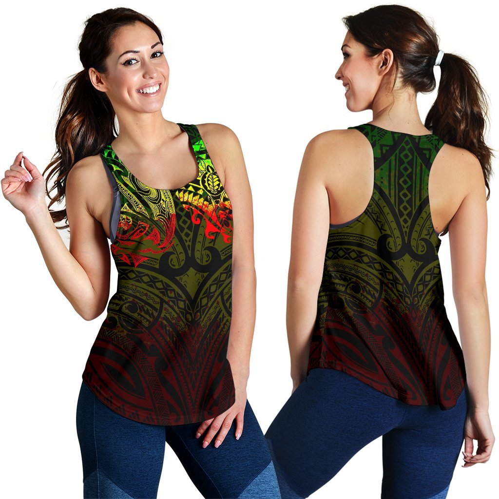 New Zealand Women'S Racerback Tank, Maori Polynesian Tattoo Reggage - Vibe Hoodie