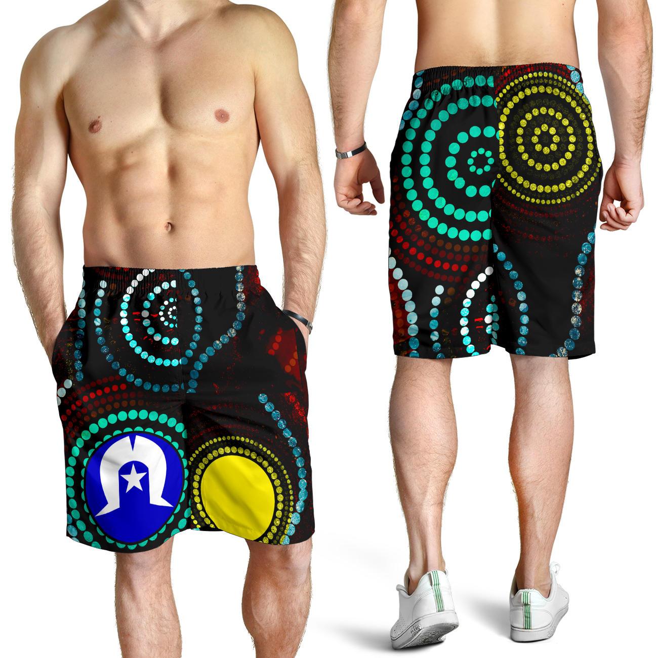 aboriginal-shorts-aboriginal-dot-painting-flag-1