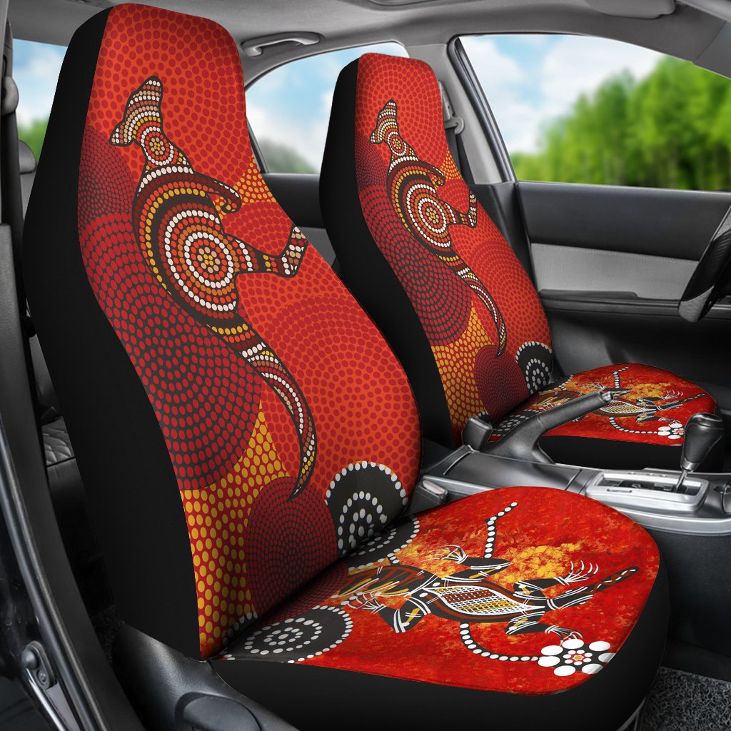 car-seat-covers-aboriginal-dot-painting-kangaroo-and-crocodile
