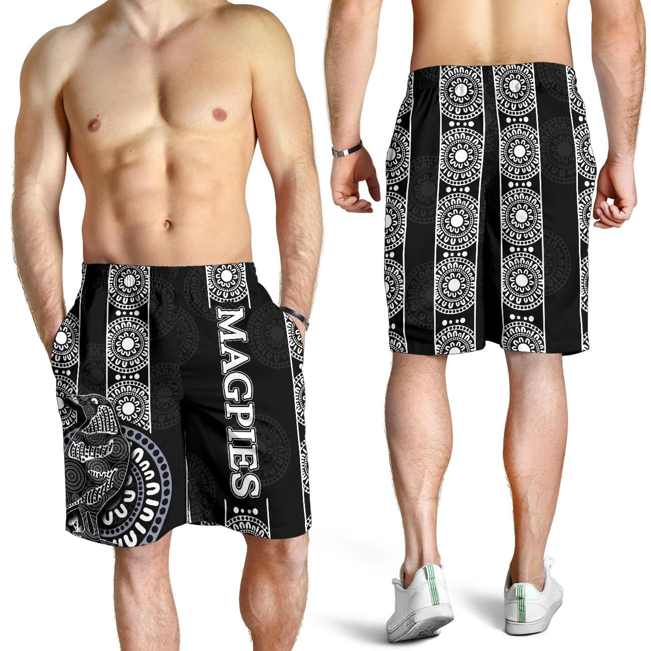 magpies-all-over-print-mens-shorts-aboriginal