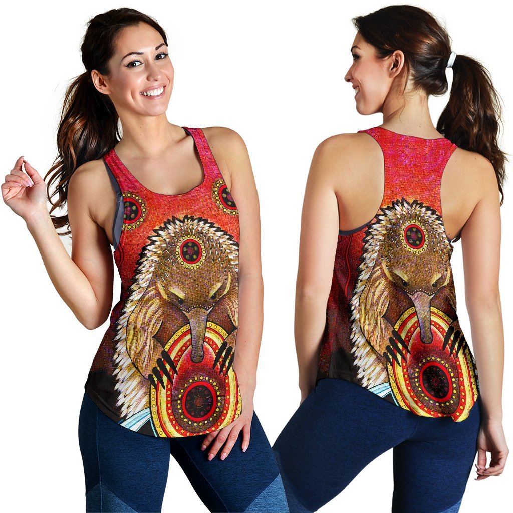 Women's Racerback Tank - Australian Echidna- - Vibe Hoodie