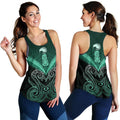 Maori Manaia New Zealand Women Racerback Tank Turquoise - Vibe Hoodie