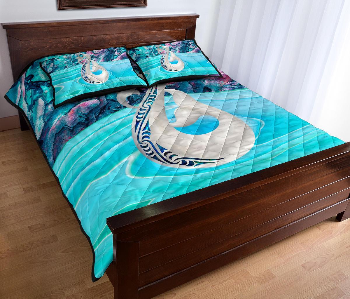 new-zealand-quilt-bed-set-maori-manaia-and-paua-shell-quilt-pillow-cover