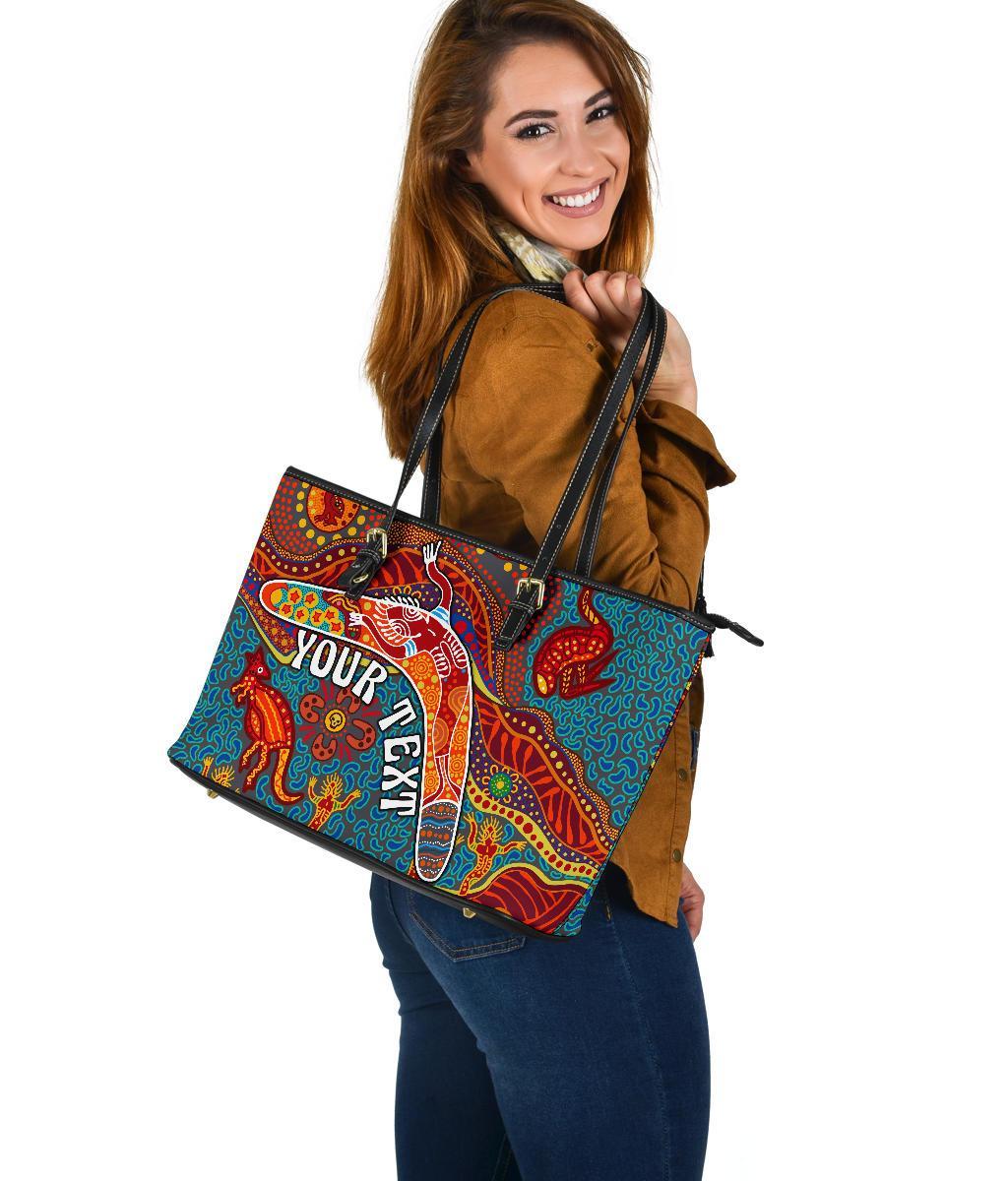 aboriginal-personalised-large-leather-tote-bag-indigenous-boomerang