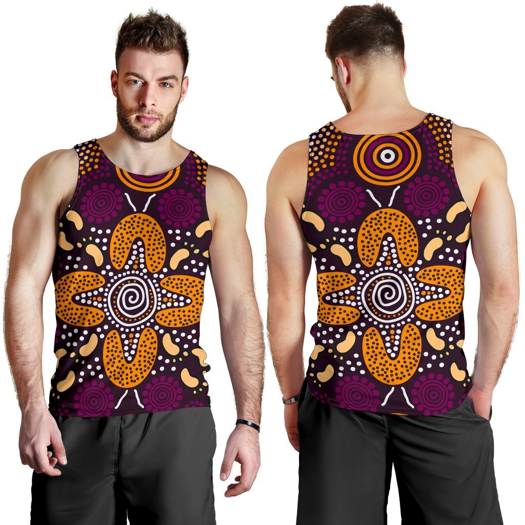 aboriginal-mens-tank-top-flowers-dot-panting-art