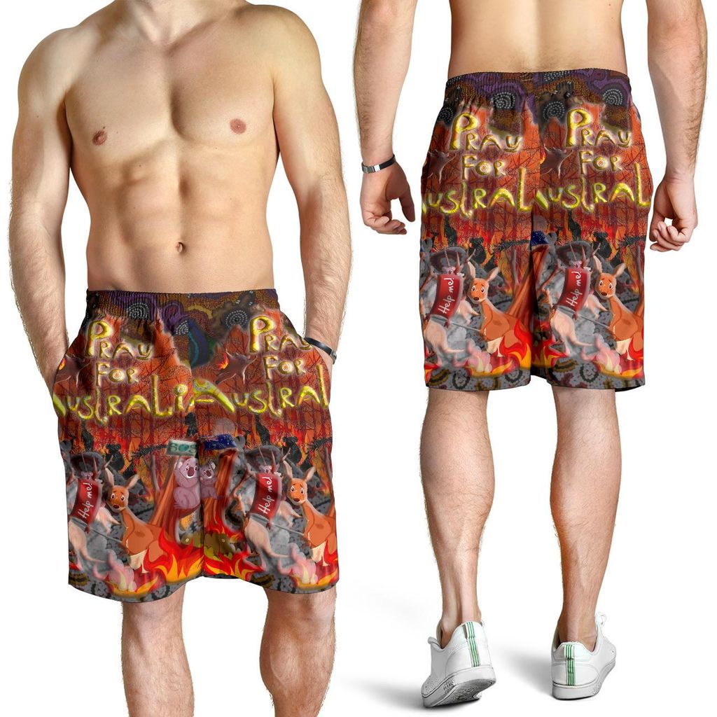 pray-for-australia-mens-shorts-aboriginal-pattern-love-australia