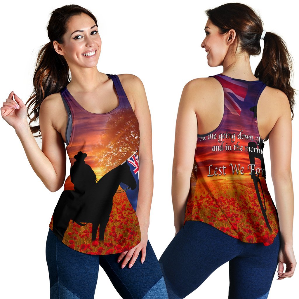 Anzac Day 2021 Women's Racerback Tank - Lest We Forget - Vibe Hoodie