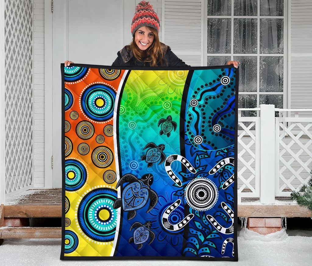 aboriginal-premium-quilt-indigenous-turtle-dot-painting-art
