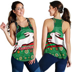Rabbitohs Women Racerback Tank Indigenous Green - Vibe Hoodie