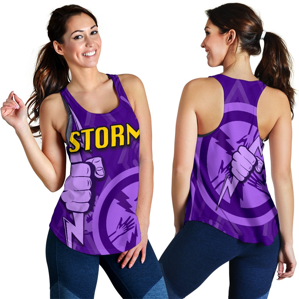 Melbourne All Over Women Racerback Tank Storm - Vibe Hoodie