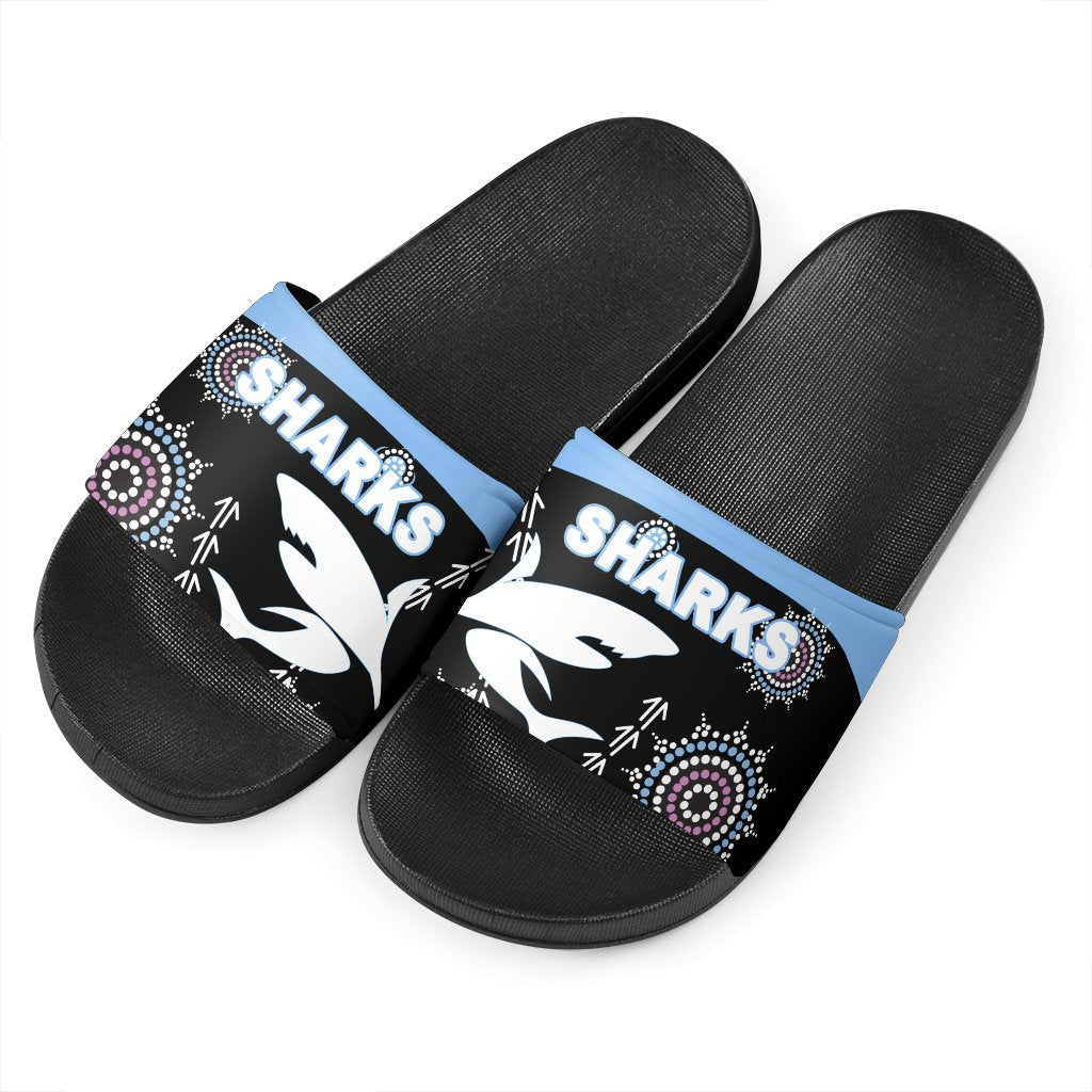 cronulla-slide-sandals-sharks-simple-indigenous-black