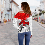 Naidoc St. George Illawarra Dragons Women's Off Shoulder Sweater Tribal Style