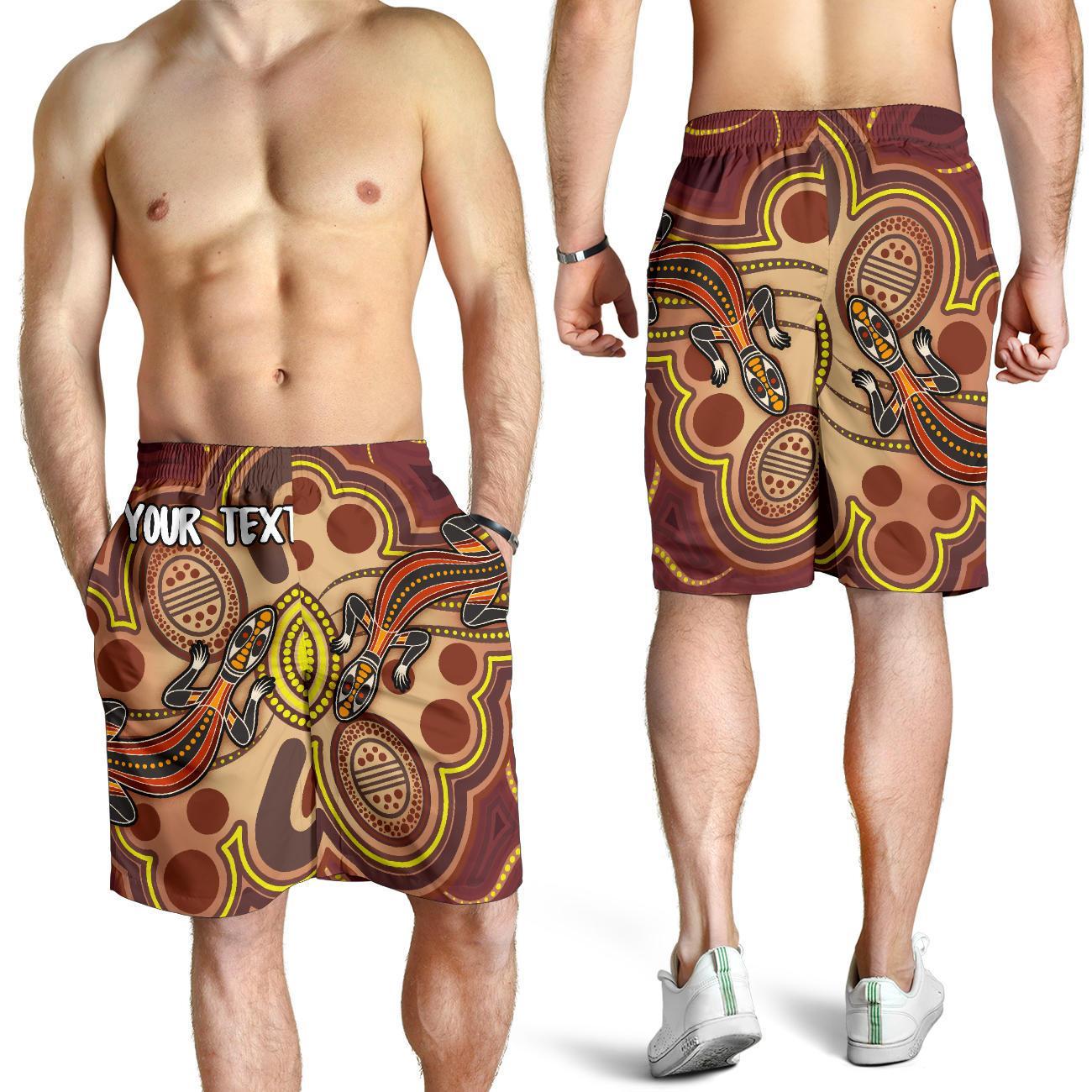 custom-aboriginal-mens-shorts-indigenous-lizard-dot-painting-art