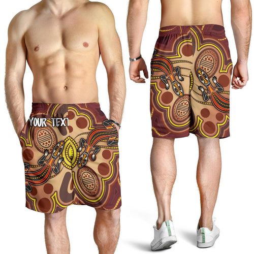 custom-aboriginal-mens-shorts-indigenous-lizard-dot-painting-art