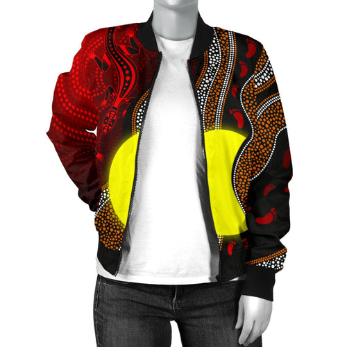 aboriginal-women-bomber-jacket-aboriginal-flag-lizard-dot-painting-style