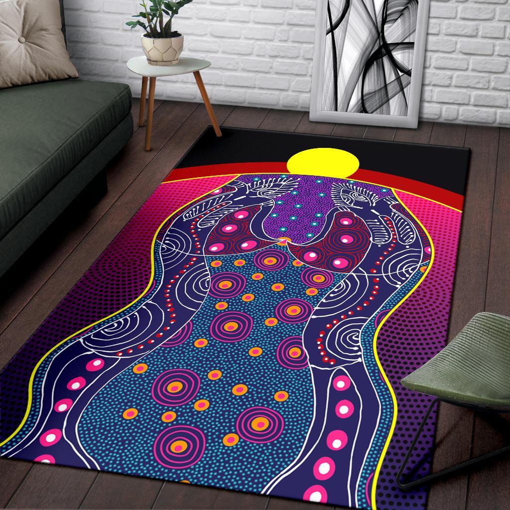 area-rug-aboriginal-sublimation-dot-pattern-style-violet