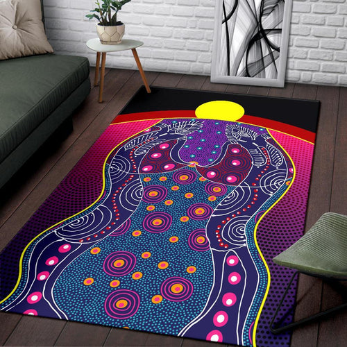 area-rug-aboriginal-sublimation-dot-pattern-style-violet