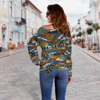 Indigenous All Stars Women's Off Shoulder Sweater - Vibe Hoodie