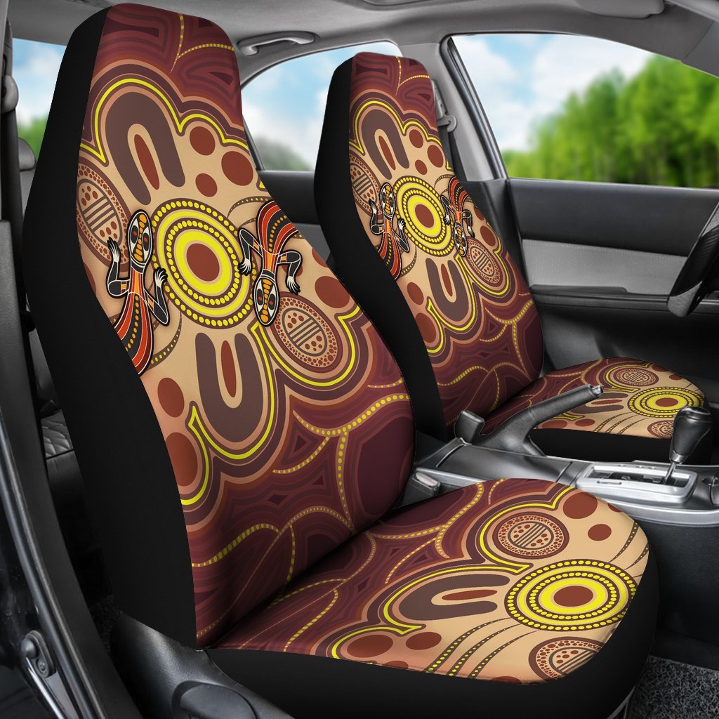 aboriginal-car-seat-covers-indigenous-lizard-dot-painting-art