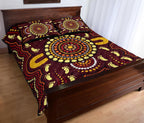 aboriginal-quilt-bed-set-indigenous-circle-footprint